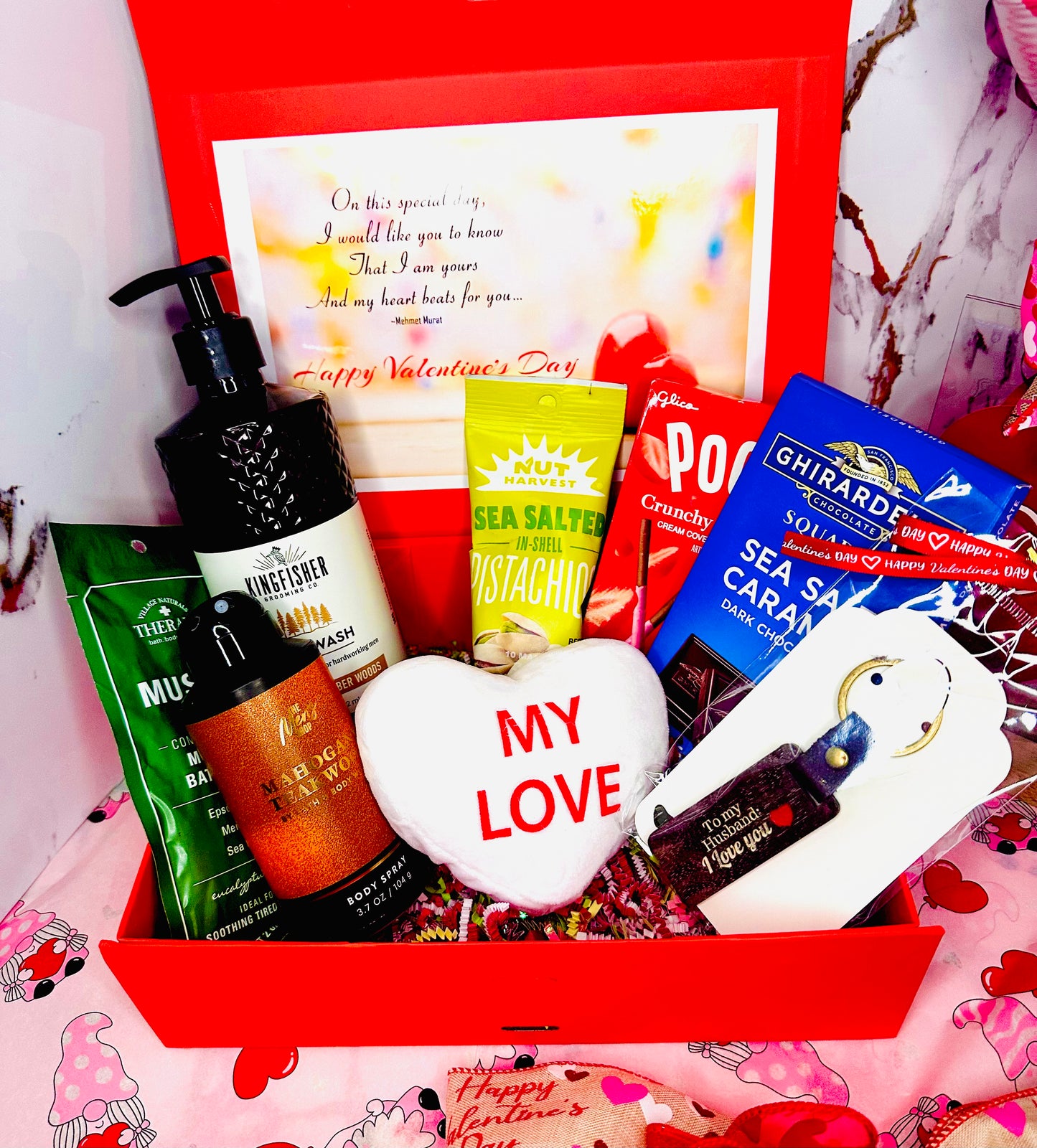 Men's Luxury Wine & Spa Gift Box - "My Love" Gift Set