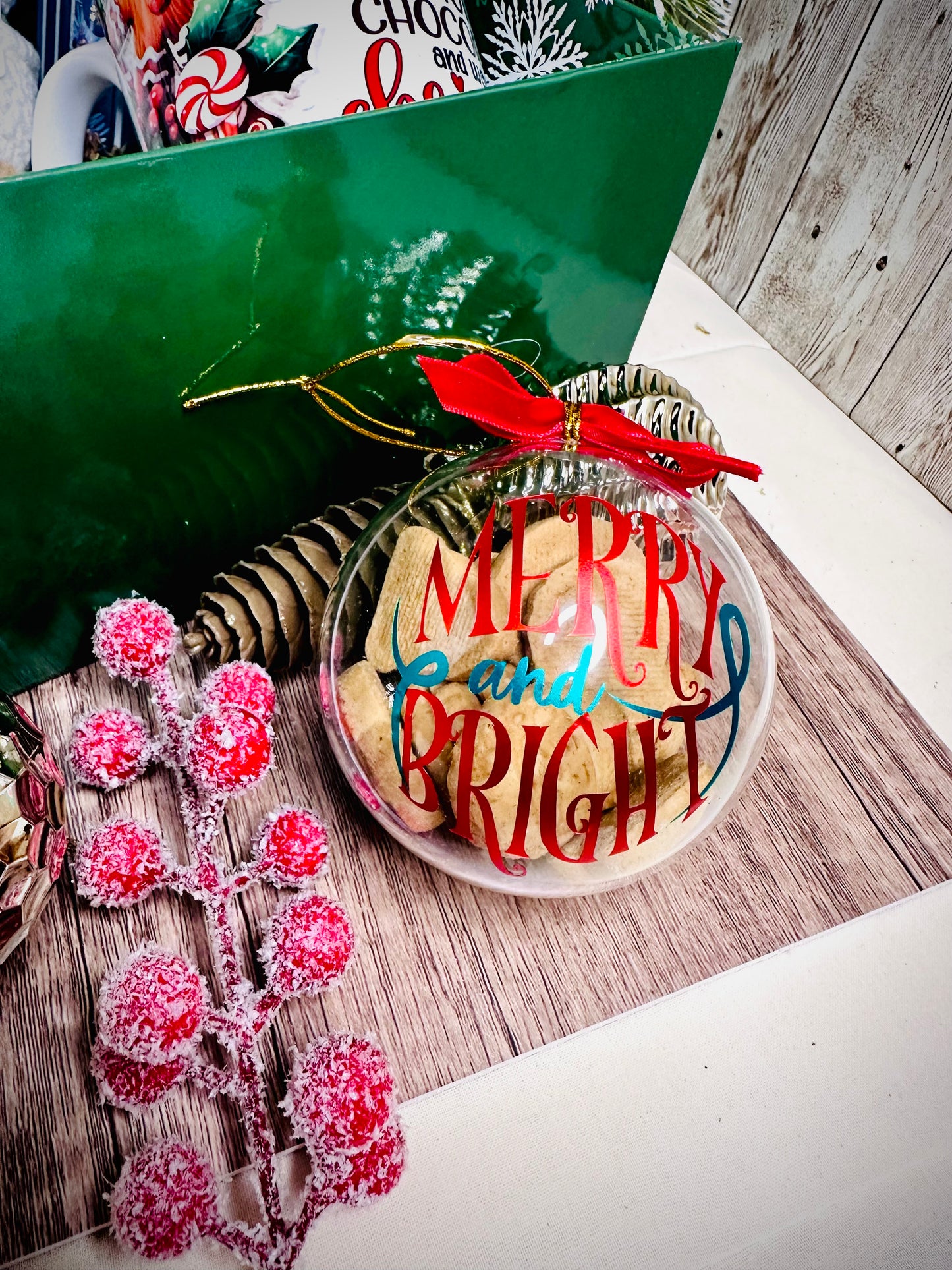 Deluxe Christmas Holiday Gift Box – Mug, Candle, Ornament, Socks, Treats & Winter Essentials