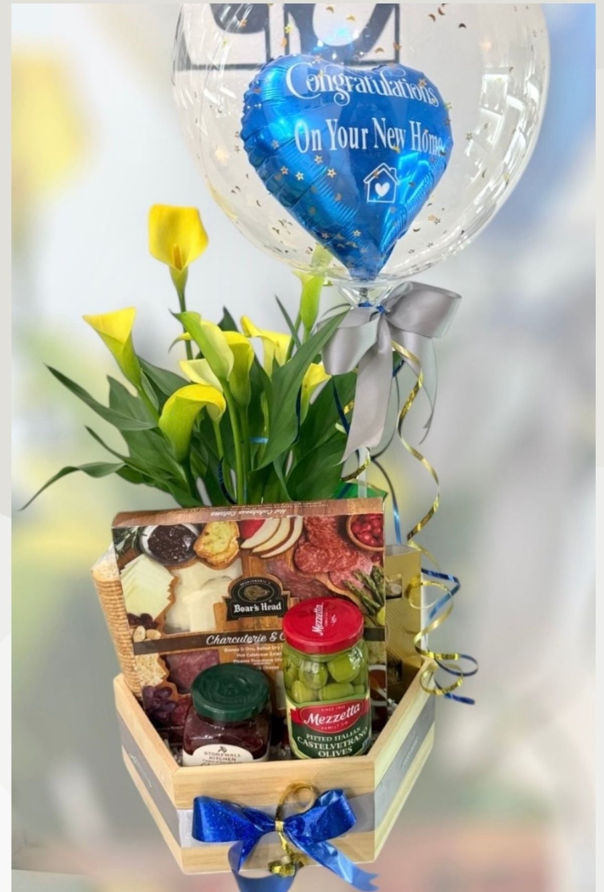 New Home Celebration Gift Box | Florals & Charcuterie Housewarming Gift | Local Miami Delivery