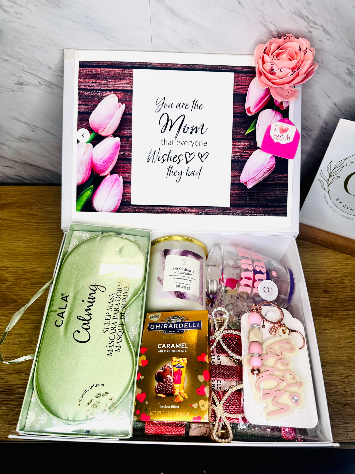 Mother’s Day Personalized Gift Set | Floral Box with Custom Acrylic Name, Jewelry & Keepsakes | Luxury Gift for Mom |Limited Preorder
