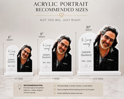 Acrylic Memorial Portrait – Personalized Photo Remembrance Gift | In Loving Memory