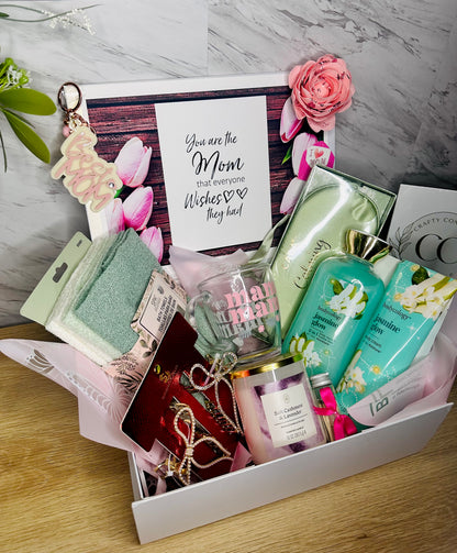 Mother’s Day Personalized Gift Set | Floral Box with Custom Acrylic Name, Jewelry & Keepsakes | Luxury Gift for Mom |Limited Preorder