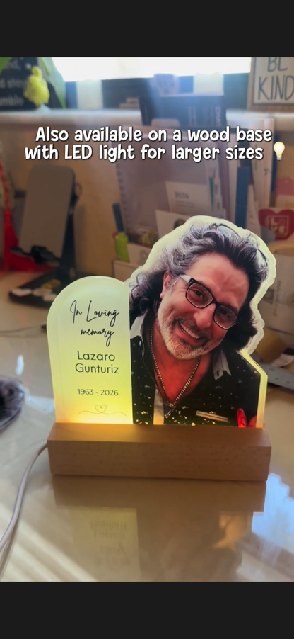 Acrylic Memorial Portrait – Personalized Photo Remembrance Gift | In Loving Memory