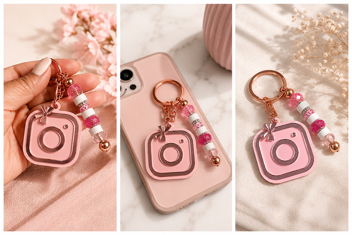 Custom NFC & QR Code Acrylic Keychain | Tap to Share Instagram, Website & Links | Small Business Networking Gift