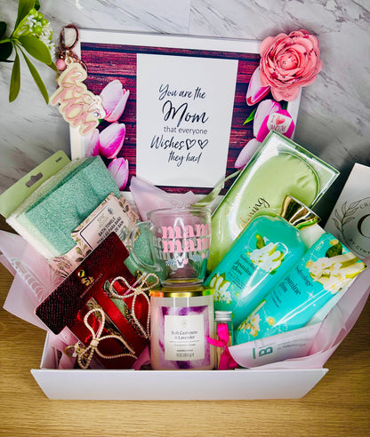 Mother’s Day Personalized Gift Set | Floral Box with Custom Acrylic Name, Jewelry & Keepsakes | Luxury Gift for Mom |Limited Preorder