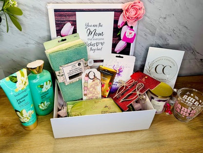 Mother’s Day Personalized Gift Set | Floral Box with Custom Acrylic Name, Jewelry & Keepsakes | Luxury Gift for Mom |Limited Preorder