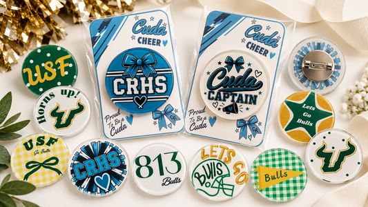 Custom Acrylic Team Pins with Personalized Display Card | 2.5”, 3” & 4”