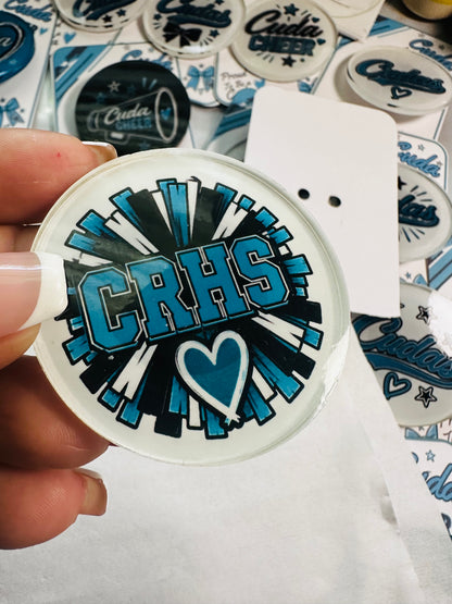 Custom Acrylic Team Pins with Personalized Display Card | 2.5”, 3” & 4”