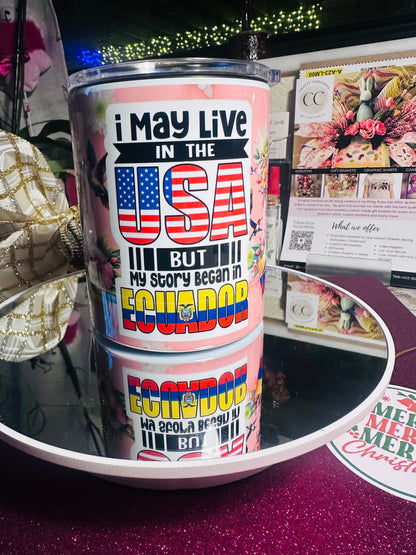 Heritage Tumbler | "My Story Began In..." Personalized Country Pride Tumbler | Any Country