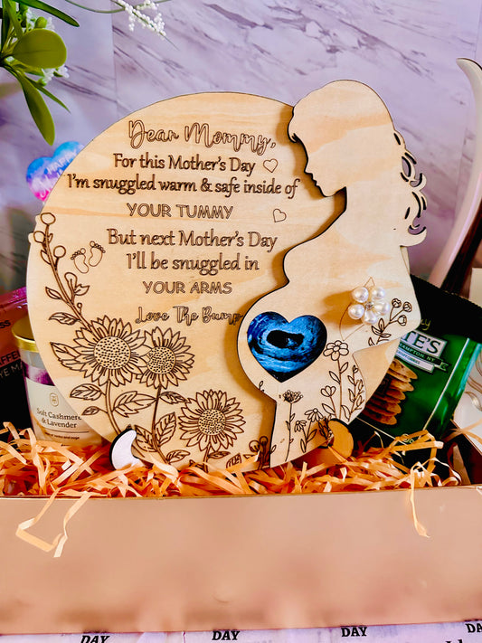 Personalized Pregnancy Keepsake – Laser Engraved Sonogram Gift for Mom-to-Be | First Mother's Day