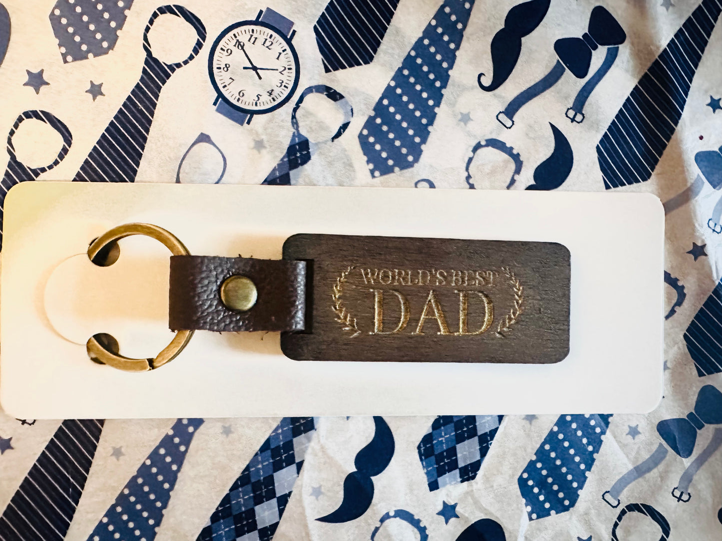 Best Dad Ever Personalized Tumbler & Engraved Keychain Gift Set
