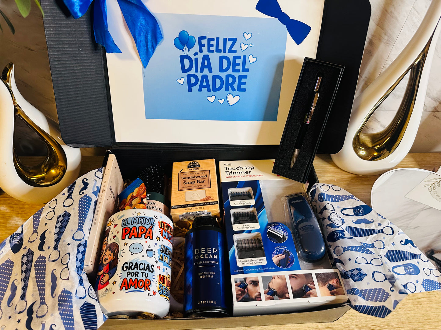 Classic Dad Gift Box | Personalized Father’s Day Gift Box for Dad | Mug, Multi Tool Pen & Custom Keychain