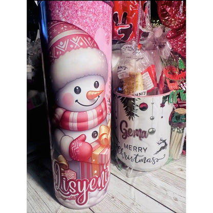 Custom Christmas drinkware options for holiday gift boxes