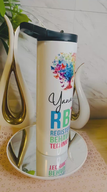 RBT Appreciation Gift Set – Personalized Behavior Technician Tumbler & Tote Bag