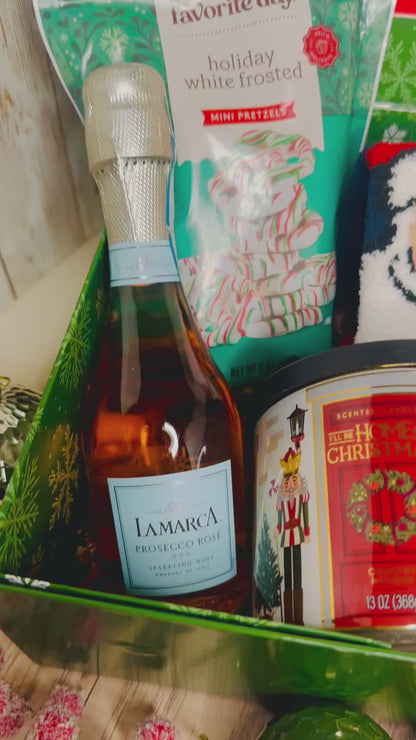 Deluxe Christmas Holiday Gift Box – Mug, Candle, Ornament, Socks, Treats & Winter Essentials