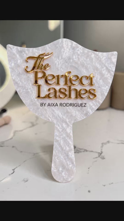 Personalized Acrylic Beauty Mirror | Custom 3D Salon Logo Mirror
